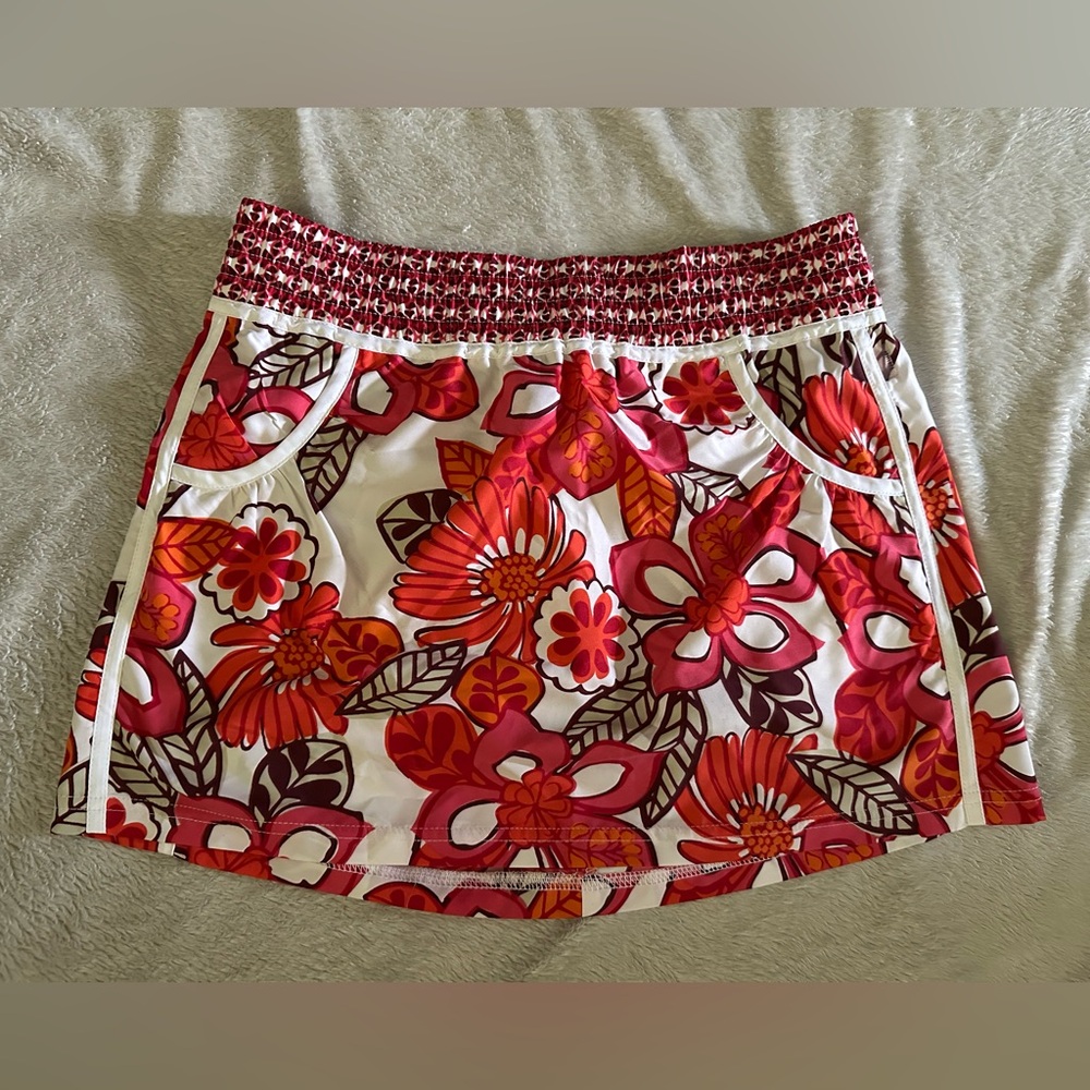 Athleta floral tropical mini skirt size XS